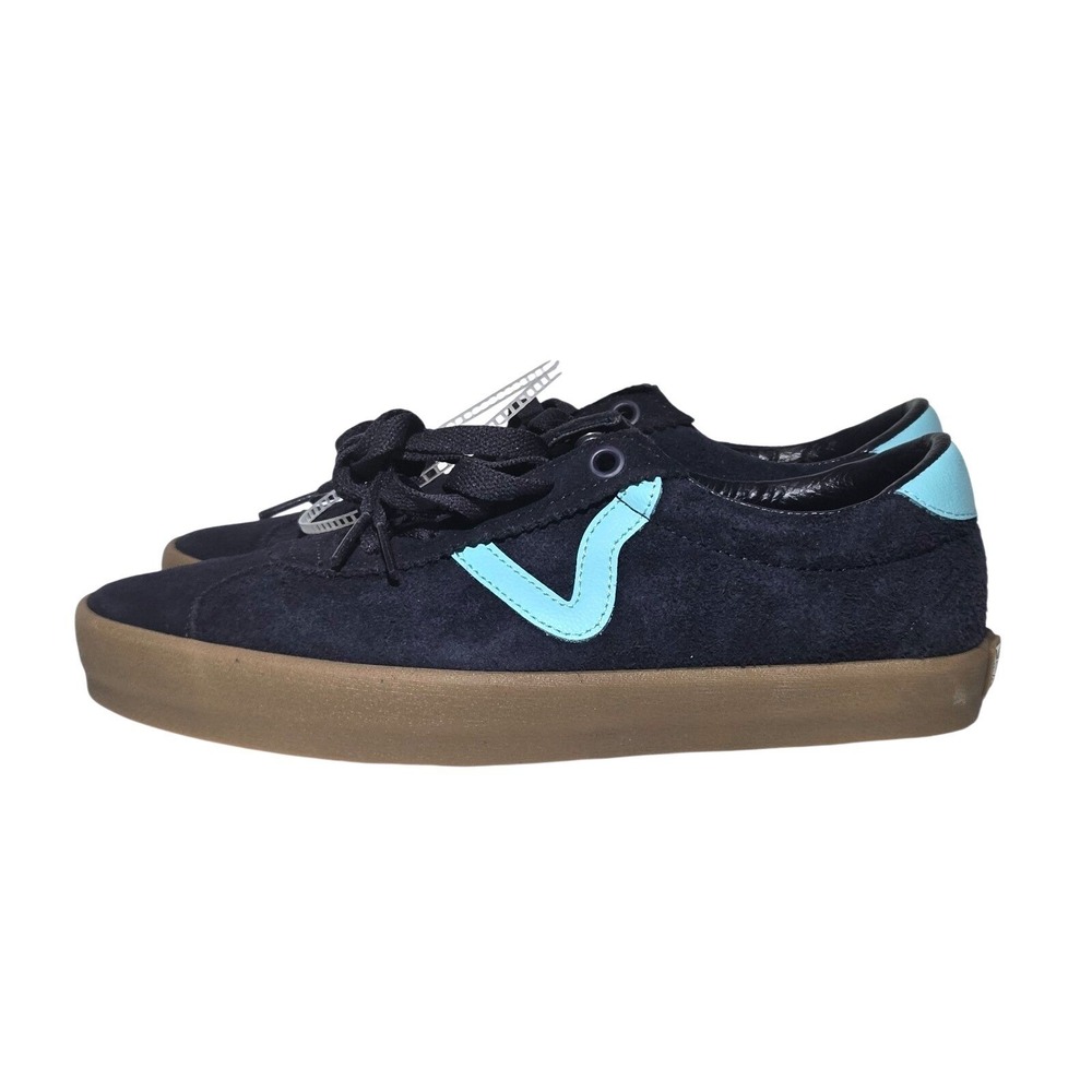 Vans Sport Low Navy Blue Light Blue Suede Gum Sole Skate Shoes Mens 4.5 Womens 6